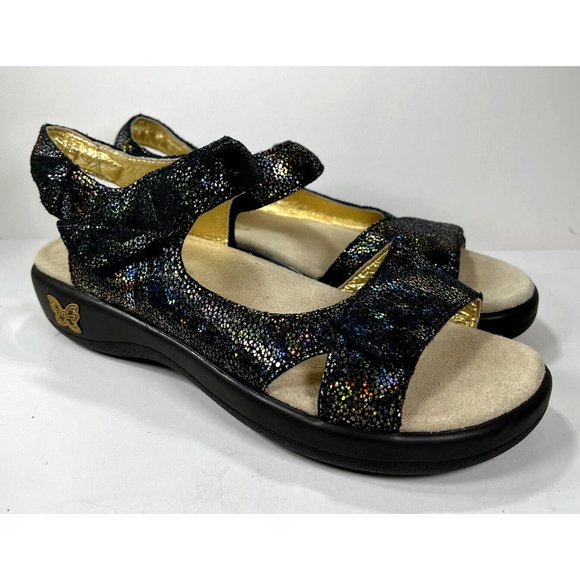 Alegria ‘Joy’ Womens Multi Color Glitter Sandals Size US 6-6.5 EUR 36 - Picture 2 of 12